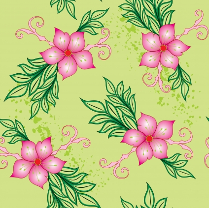 Floral seamless background 02 vector