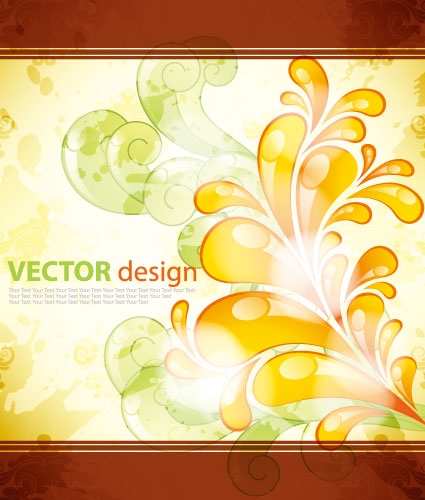 Floral shiny background 1 vectors