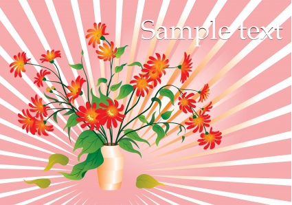 Floral template 10 vector