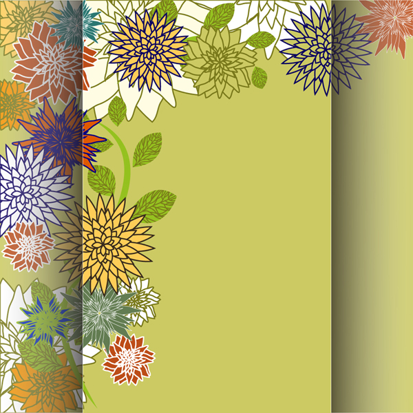Floral with Green background vector