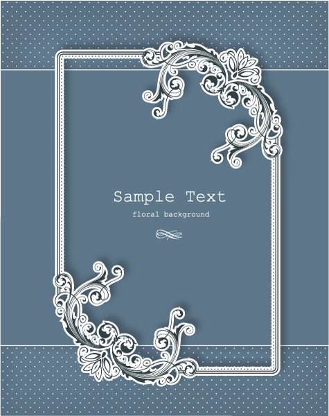 Floral with frames background 10 vector