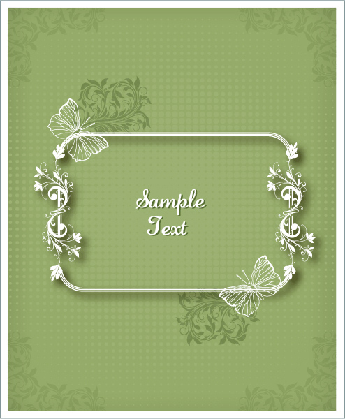 Floral with frames background 14 vector