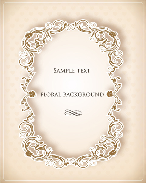 Floral with frames background 9 vector