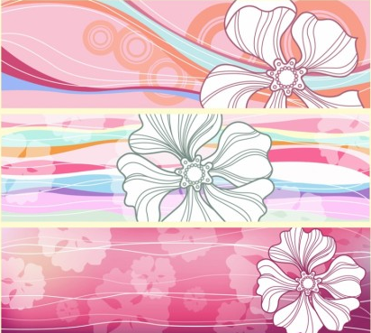 Flower Banners free vectors graphic