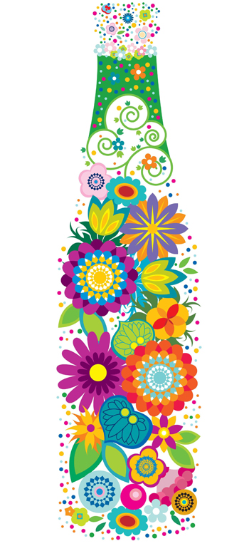 Flower Bottle creative vector