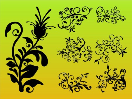 Flower Silhouettes vector
