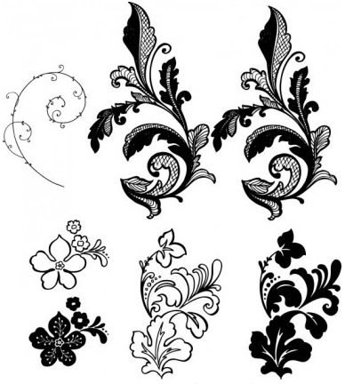 Flower background pattern vectors