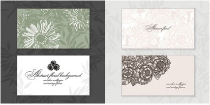 Flower card vector graphic