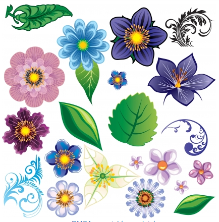 Flower elements vector