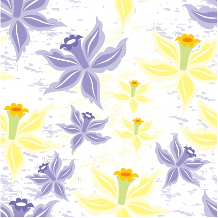 Flower seamless background vectors material
