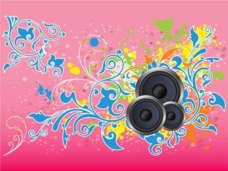 Flowers And Music vector