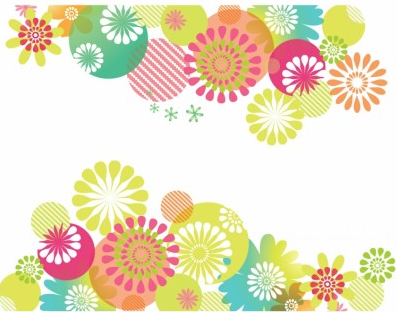 Flowers Background Free 01 set vector