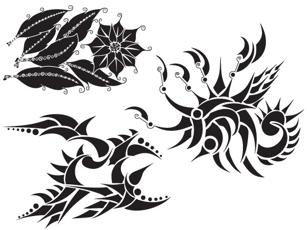 Flowers Silhouette Resource vector