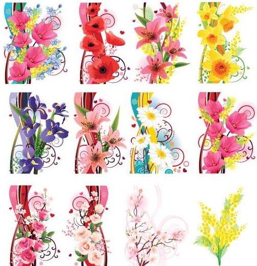 Flowers free vector graphics
