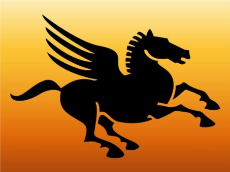 Flying Horse vector graphics