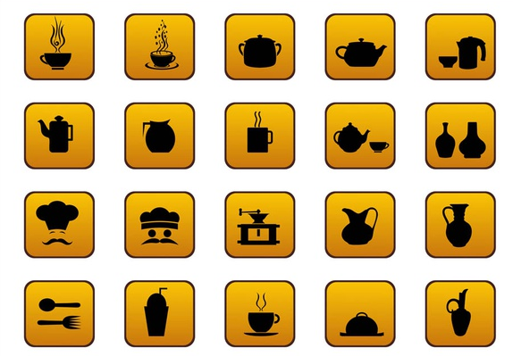Food And Drinks Icons Set vector