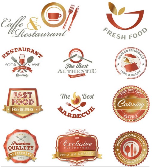 Food Color Labels vector