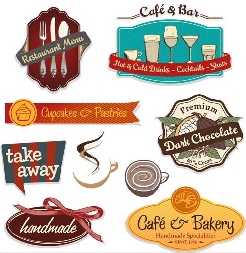 Food Labels free vector