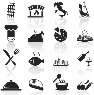 Food and Restaurant icons vector