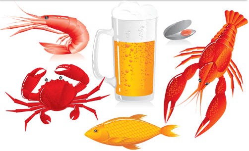 Food for beer vector