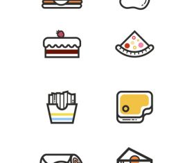 Food simple line icon vector