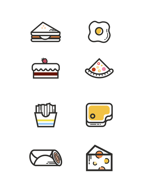 Food simple line icon vector