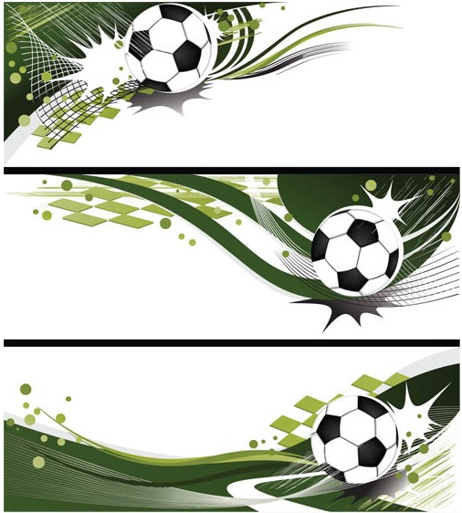 Football Banners design vectors