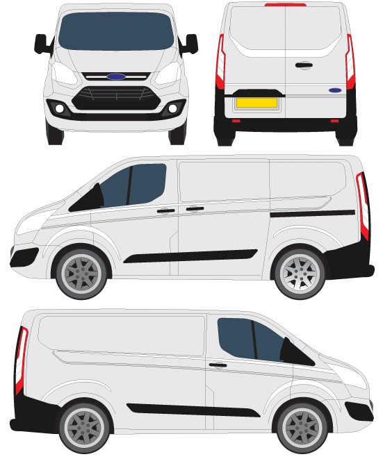 Ford Transit Courier Outline vector
