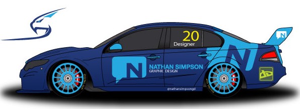 Ford V8 Supercar Free Template set vector