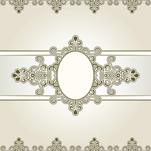 Frames floral background vector
