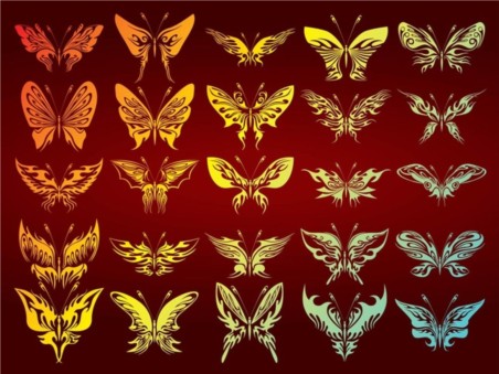 Free Butterflies Collection set vector