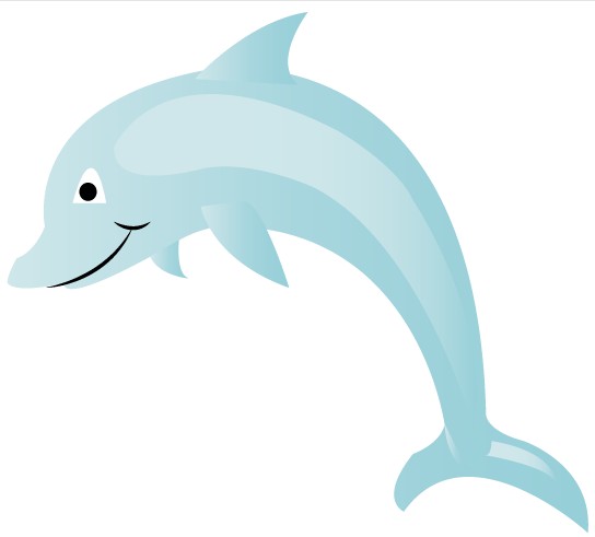 Free Dolphin Cartoon Art vector