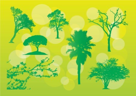 Free Tree Illustrations set vector