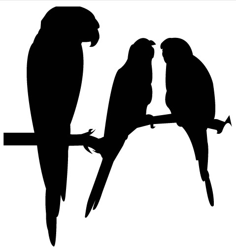Free Parrot Silhouettes vector
