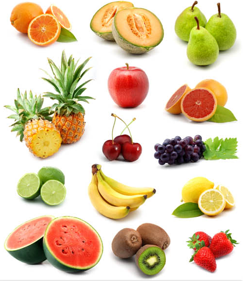 Fruits Collages Set vector