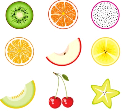 Fruits Icon Set vector