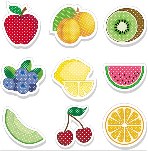 Fruits graphic design vectors