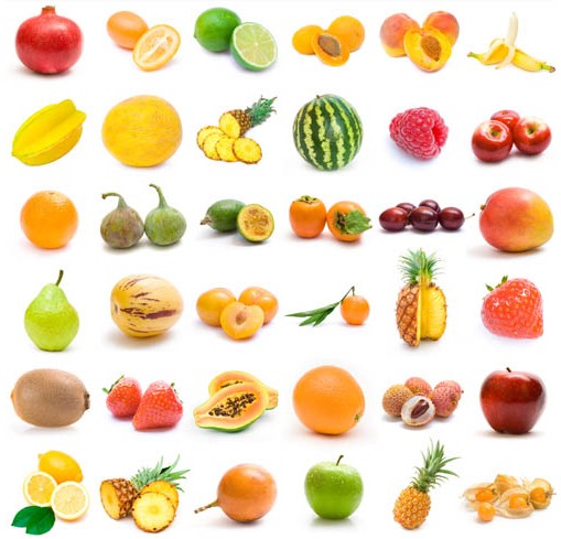 Fruits graphic set vector
