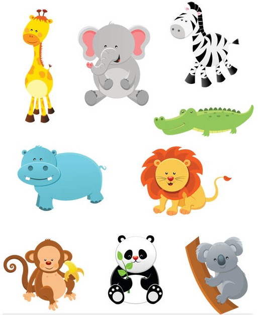 Funny Animals Set 2 vector