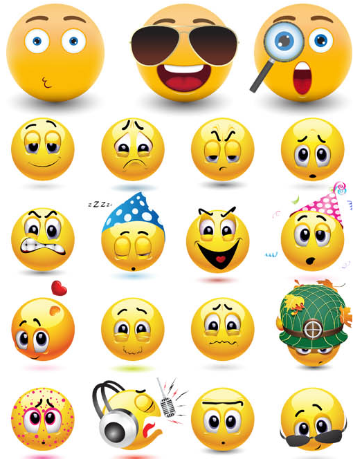 Funny Smiles 2 vector