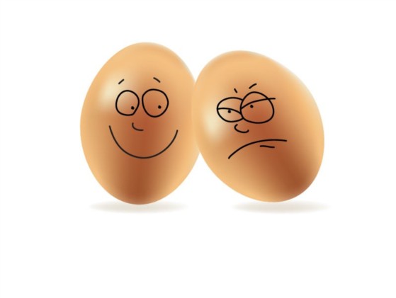 Funny egg vector