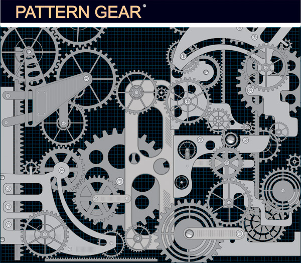 Gear pattern vector