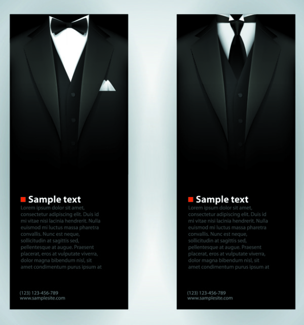 Gentleman dress 3 vectors graphic