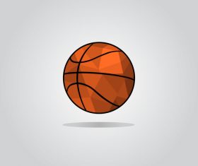 Geometric polygon basketball illustration vector