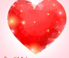 Geometry polygon heart vector illustration