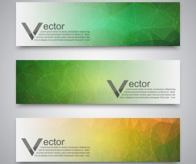 Geometry polygon with banner template vector 01