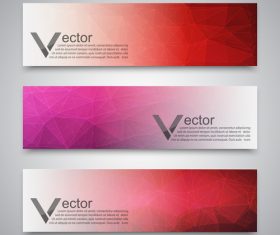 Geometry polygon with banner template vector 03