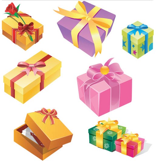 Gift Boxes set vector