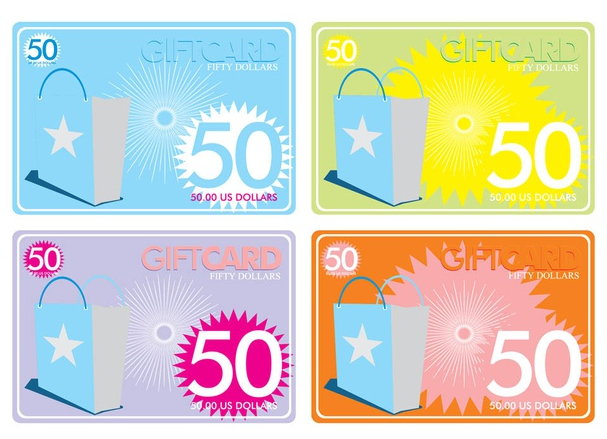Gift Cards Templates vector material