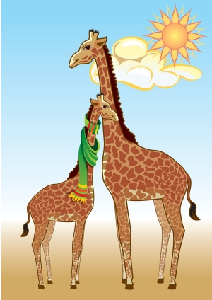 Giraffes vector